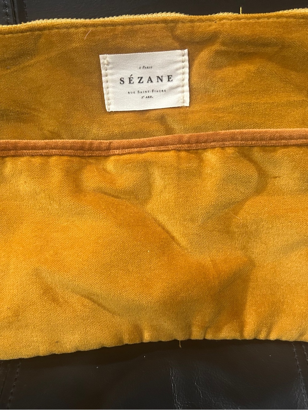 Sézane  Mustard Yellow clutch